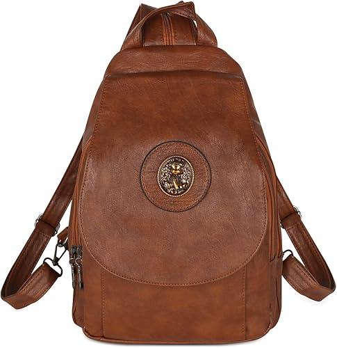 Relang Sling Bag for Women Crossbody, Leather Cross Body Fanny Packs for Women, Trendy Chest Bag for Travel and Daily Use