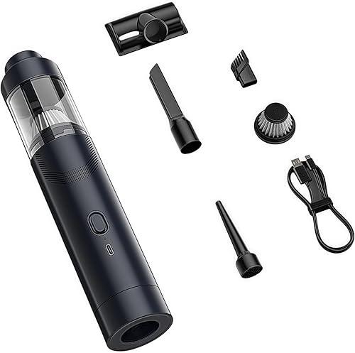 Slim V8 Mate Cordless Car Vacuum High Power 19000PA 2 Suction Modes Lightweight Portable at 1.2 lbs, USB Charge, Mini Handheld Vacuum Cleaner with Multi Accessories for Car Home Pet (Black)