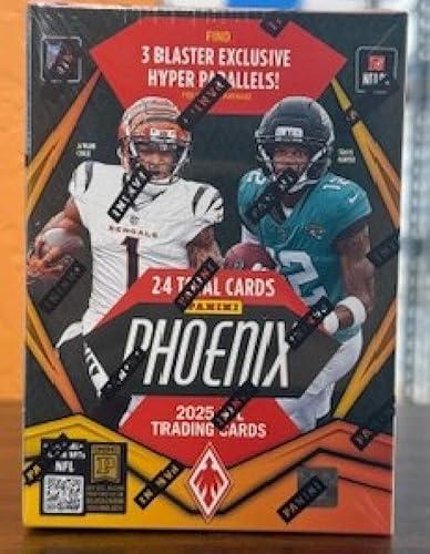 2025 Panini Phoenix NFL Football Blaster Box FACTORY SEALED Possible Color Blast! Look for rookies of Jaxson Dart, Travis Hunter, Cam Ward, Cam Skatteboo and more.