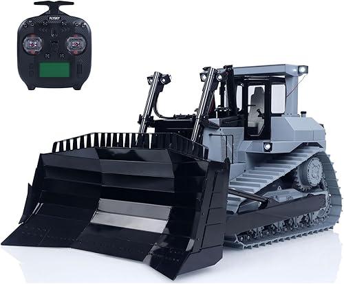 TOUCAN RC HOBBY JDM-98 Ultra 1/14 Metal Hydraulic 4CH Valves Remote Control Bulldozer DXR2 Flysky ST8 Radio Sound System Light Pump ESC Motor