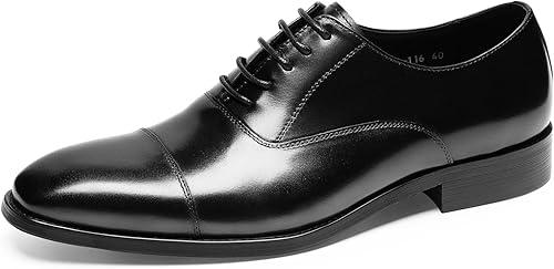 Men's Dress Shoes - Minimalist Cap Toe Oxford in Genuine Leather | Sleek Dress Shoes for Business