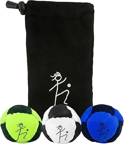 ZEFOTIM Hacky Footbag for Adults & Kids Professional Sand Filled Hacky Ball - Durable Dirt Footbags for Foot Sports, Beginners Outdoor