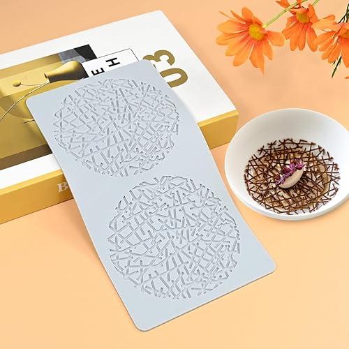 mostsom 3D Hollow Lace Silicone Molds for Cake Decorating, Baking, Chocolate, Resin, Clay, Sugar Craft Grid Shape Fondant Embossing Mat Texture for Dessert, Candy, Cupcake Mold (D_ Grid)