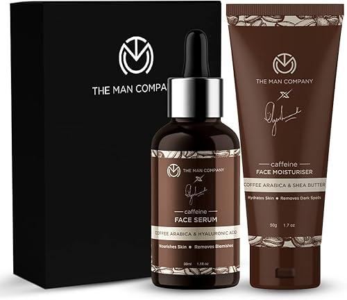 The Man Company Coffee Moisturising Face Care Kit with Coffee Face Serum & Moisturiser | Deep Moisturization, Nourishing | All Skin Types