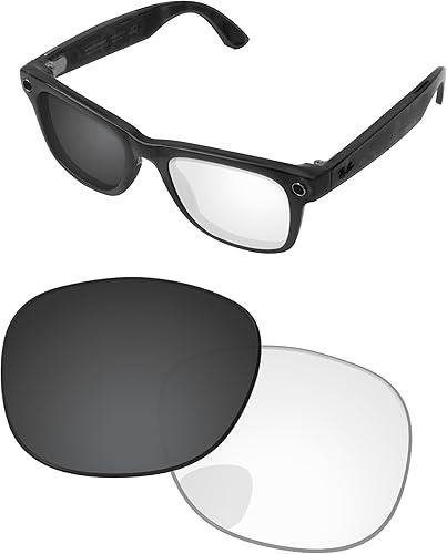 Replacement Lenses for Ray-Ban Meta Wayfarer Gen 2 RW4012 53mm AI Glasses - Photochromic, Anti-Fog & Anti Blue Light