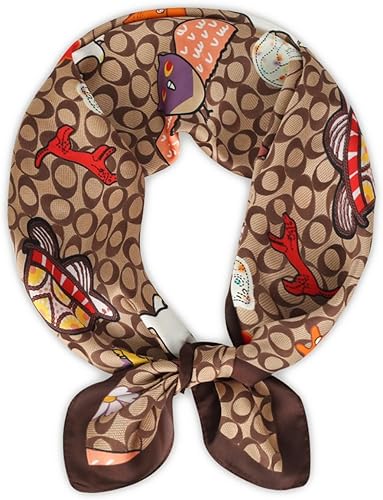 Relang Fashion Silk Satin Head Scarf for Women Hair Bandana Hair Scarf Wrap Neck Scarf for Women 27.5×27.5 inches — 79% off