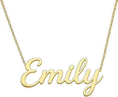 Personalized Necklace for Women, Custom Name Necklace 14K Solid Gold or Gold Vermeil, Mothers Day Gift for Mom from Son Daughter, Christmas Necklace