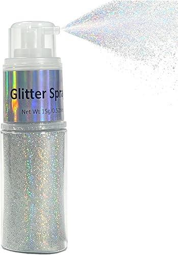 Glitter Spray,15g No Sticky Party Makeup Highlighter | Hair and Body Glitter - for Face Skin Fabric Due to Manual Measurement, There May Be Errors in Product 15g Outfit Costume Women Girls Kids Girl