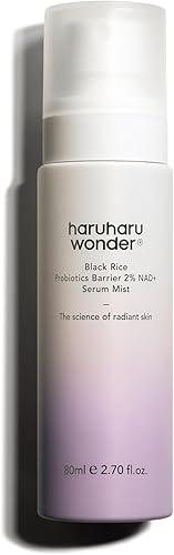 haruharu Wonder Black Rice Probiotics 2% NAD+ Serum Mist, Ultra-Fine Mist, Hydrating & Plumping, Barrier Support, Sensitive Skin, Ceramide, Korean Skincare, Vegan, 2.70 fl.oz