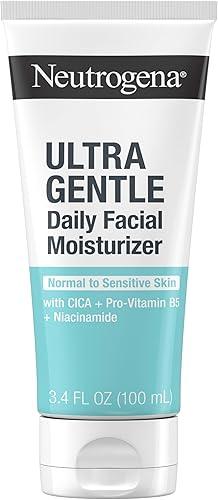 Neutrogena Fragrance Free Daily Facial Moisturizer, Face & Neck Moisturizer for Sensitive Skin with Vitamin B3, Pro-Vitamin B5 & Vitamin E Supports Skin's Dynamic Barrier, 3.4 fl. oz