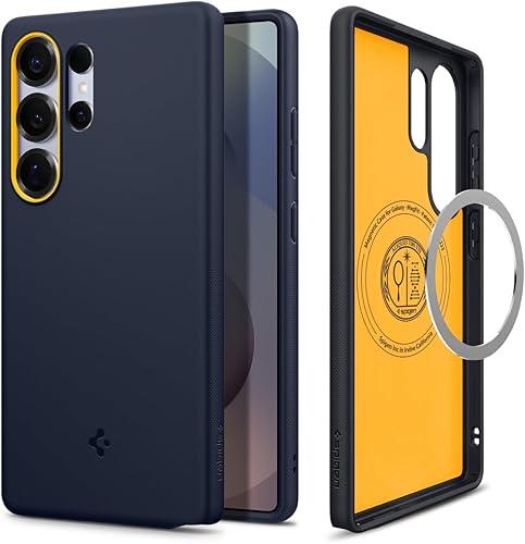 Spigen for Galaxy S25 Ultra Case, Nano Pop MagFit [Compatible with MagSafe] [Fast Wireless Charging] - Blueberry Navy
