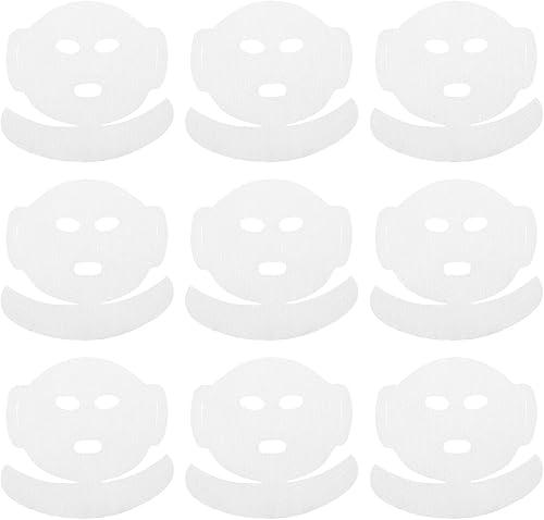 BESTYASH 20pcs Ear Hook Facial Beauty Masks White Uncompressed Skin Care Face Cleaner for Women Daily Spa and Home Use