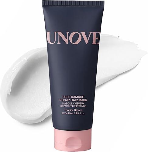 UNOVE Deep Damage Repair Hair Mask - Protein Hair Treatment & Hair Mask for Damaged Hair | Deep Conditioning & Keratin Hair Mask for Dry, Frizzy Hair | Korean Hair Care | Tender Bloom, 7 fl oz