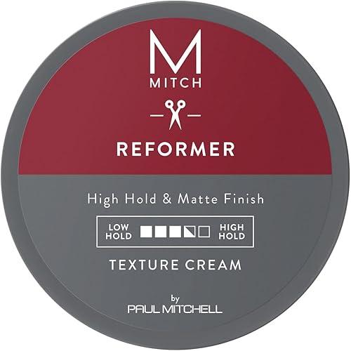 MITCH by Paul Mitchell Reformer Texture Cream for Men, High Hold, Matte Finish, For All Hair Types, Especially Fine to Medium Hair, 3 oz.