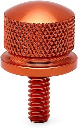 Seat Bolt Screw 1/4"-20 Knurled Rear Seats Screw Aluminum for Harley 1996-2025 Touring Sportster Softail Dyna CVO Fatbob Electra Glide Street Glide (Orange)
