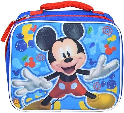 Fast Forward Kids Insulated Lunch Bag with Handle – Mickey Mouse Design – Reusable Soft Cooler Lunch Bag for Boys & Girls, School, Daycare & Travel
