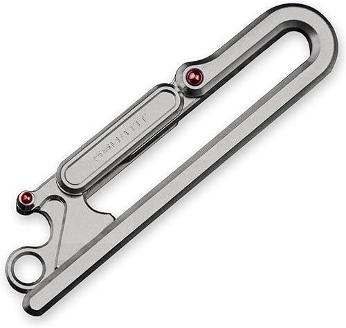 Titanium Belt Keychain,with Two-Stage Unlocking Gravity Lock,40mm Wide Opening EDC Key Chain for Men Women