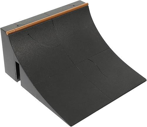 Toddmomy Mini Finger Skateboard Park Kit with Ramp and Obstacle Props Compact 5.51X5.51X2.75 Inch Fingerboard Toy for Kids Enhancing Coordination and Flexibility