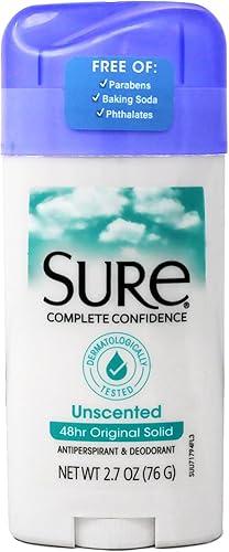 Sure Original Solid Unscented, Anti-Perspirant Deodorant 2.70 oz (Pack Of 1)