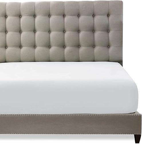 2-Pack King Fitted Sheet - Bottom Sheet Only - Easily Fits 8 inch to 12 inch Mattress - Ultra-Soft Hotel Luxury - All-Around Elastic, Organic Cotton Deep Pocket Sheet (White)