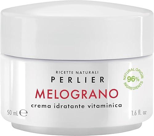 Perlier – Pomegranate Moisturizing Vitamin Face Cream, 1.6 fl oz, Bio-Fermented Pomegranate with Vitamins C & E, Hydrating and Protective Formula, Alcohol-Free, Boosts Radiance and Skin Vitality