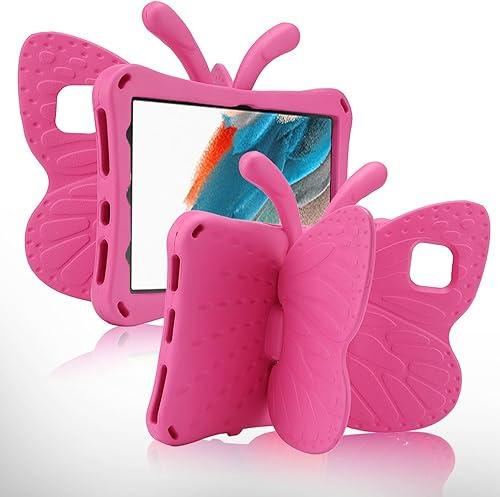 Simicoo T-Mobile REVVL Tab 5G Tablet 10.36 inch 2023 Cute Butterfly Case with Stand for Kids Girl Light Weight EVA Rugged Shockproof Full Cover Kids Friendly Kid Pro Tablet Cover (Rose)