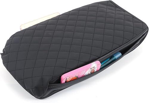 Upgrade Center Console Armrest Cover Compatible with Kia Telluride 2020-2025 2026, Car Leather Middle Console Cushion Lid Pad Anti-Scratch Armrest Seat Box Cover With Pockets Storage Bag Accessories