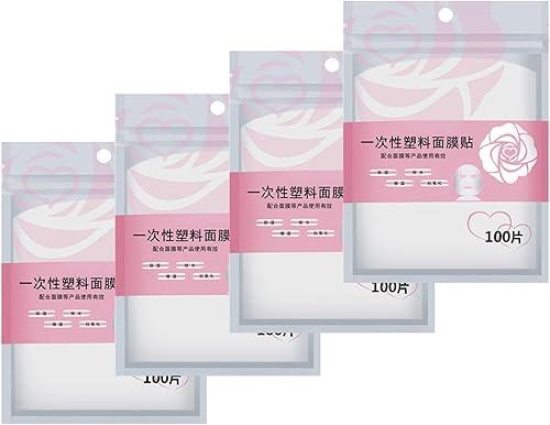 Disposable Plastic Facial Mask Film 400 Pieces DIY Face Mask Sheet for Home and Salon Skincare Treatment