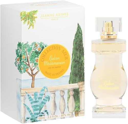 Jeanne Arthes - French Way of Life, Collection Azur, Balcon Mediterranéen Eau De Parfum, Spray Perfume for Women, Fruity Floral Scent, Notes of Lemon, Mint, Made in France, 3.3 fl.oz