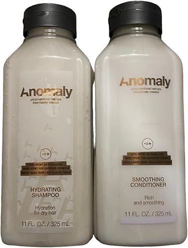 Anomaly Shampoo & Conditioner Set Eco Friendly Sustainable Packaging - 11 fl oz Each (Hydrating Shampoo & Smoothing Conditioner)