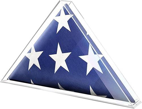 Flag Display Case Triangle Container Clear Acrylic Storage Box Elegant Storage for Presentation Acrylic Holder