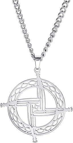 TEAMER Celtic Saint Brigid Cross Necklace Traditional Irish St Brigid Cross Pendant Necklace Amulet Irish Talisman Jewelry For Women Men