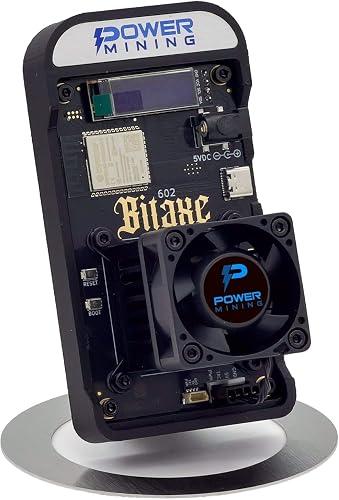 Bitaxe Gamma 602 ASIC Bitcoin Miner | 1.1 TH/s @ 18W | BM1370 Chip (Antminer S21 Pro) | Wi-Fi | USB-C | AxeOS | Open Source | Made in Europe | Incl. Power Supply & Stand
