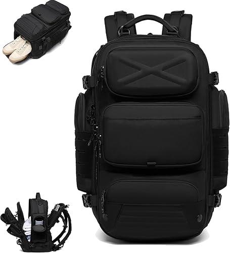 LONGLUAN Travel Backpack for Men,Travel Backpack Islanders for Men,Extra Large Travel Laptop Backpack (Black)