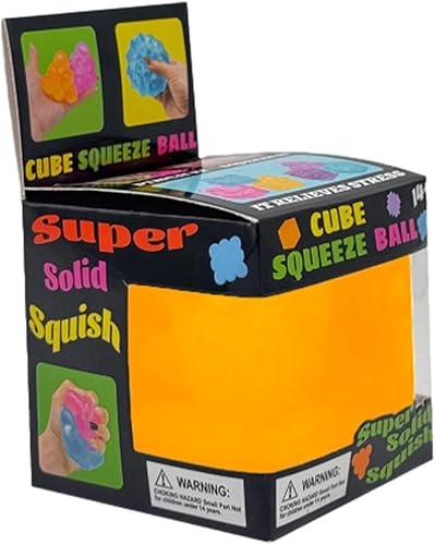 Nee doh Squishy Squishies Toys Stress Cube Fidget Toys Squeeze Squishies Anxiety Stress Relief, Ice Squishy Cube Sugar Balls Sensory Toy