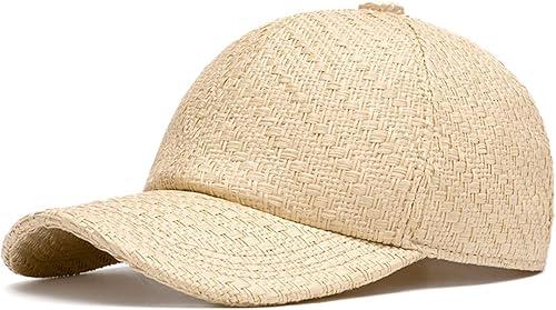 Retro Straw Baseball Cap Mens Straw Cap Breathable Summer Paperstraw Crochet Baseball Hat Ballcap for Men Women