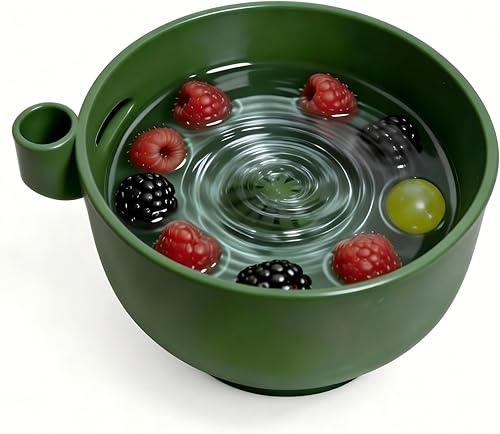 Swirling Berry Washing Bowl, Self-Spinning Fruit & Vegetable Washer with Drain, 360° Vortex Cleaning, Rapid Wash Multipurpose Kitchen Colander, Ideal Gift for Fruit Lovers (3D printed version)