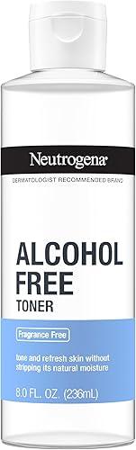 Neutrogena Alcohol-Free Gentle Daily Facial Toner, Fragrance-Free to Tone & Refresh Skin, Gently Removes Impurities & Reconditions Skin, Hypoallergenic, 8 fl. oz