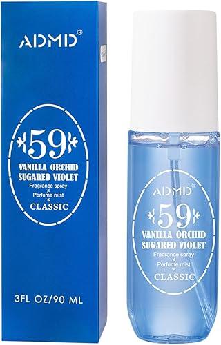 ADMD Sweet Floral Body Spray Romantic Perfume for Women, Model 59# Delightful Fruity Long-Lasting, Enchanting Fragrance Mist, Travel-Size 90ml Non-Sticky
