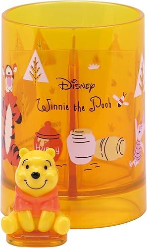 Skater BSTS1-A Toothbrush Stand with Mascot, Mortar Shape, 4 Sections, Includes Dividers, Disney Winnie the Pooh
