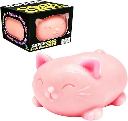 Stress Cat Toy, Stretch and Squeeze Stress, Cute Cat Toy for Anxiety Relief, Birthday, Christmas, Office, Stocking Stuffer Gift (Cat Squishy-#04)