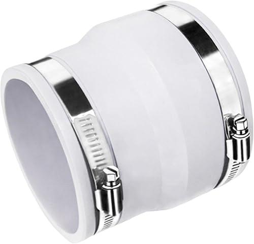 Round To Oval Duct Connector With Steel Clamp For Recessed Dryer Exhaust Tube Vent Ventilation Hose Connector