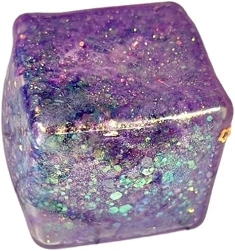 Stress Cube, Slow Rising Ice Cube Stress Balls for Adults Sensory Fidget Toy for Anxiety Relief, Square Shape Squishy Ball Toys for Party Favors (Ice Cube Fidget Toy-#08)