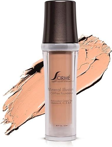 SORMÉ Mineral Illusion Fragrance & Oil Free Liquid Foundation with Non-Chemical Sunscreen, Mineral Formula, Hydrating with Shea Butter, Antioxidants Vitamins A, C, E, Medium Coverage for Smooth - 25ml