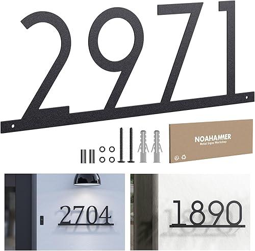 Modern House Numbers for Outside Personalized, Custom Metal Address Siqns for Houses, 5-9 Inch Large Number Address Plaque with Floating Screw Kit, 911 Visibility Address Numbers for House