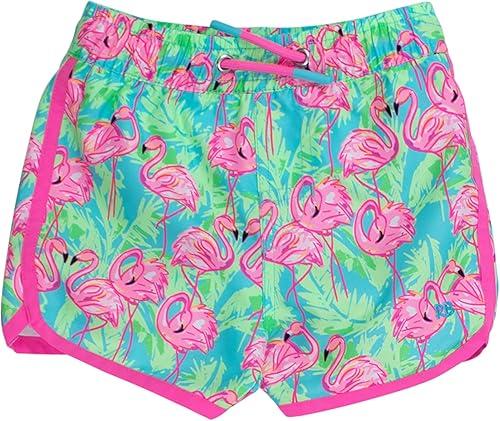 RUGGEDBUTTS Boys UPF50+ Sun Protection Dolphin Hem Swim Trunks
