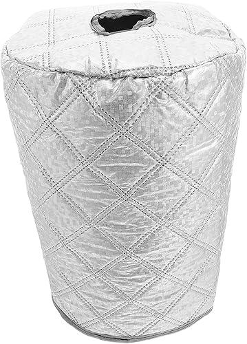 Water Jug Dust Cover - 5 Gallon Water Dispenser Barrel Sleeve Reusable Cooler Bucket Protective Bottle Cover for Home Office Indoor Outdoor Use - Silver