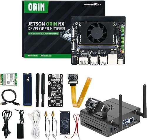 Yahboom Jetson Orin NX Super 157TOPS with AI Large Model Voice Module,IMX219 CSI Camera,256GB SSD,Jetson Aluminum Case for Mechanical Engineers Embedded Edge Systems