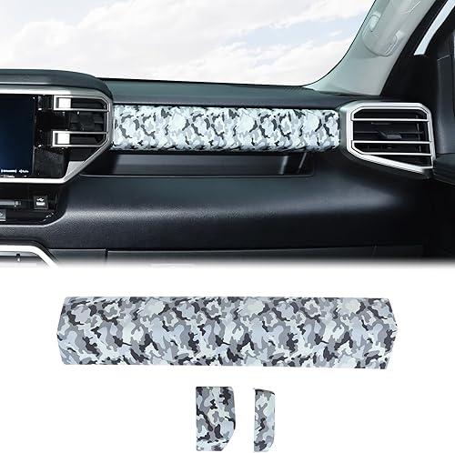 Aunginsy Central Control Dashboard Panel Strips Trim Compatible with Toyota Tundra/Sequoia 2022-2025 Car Center Console Dash Board Molding Panel Decorative Cover Protection ABS Interior Accessories