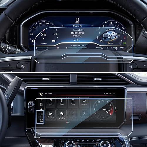 CDEFG 3PCS for 2022-2025 2026 GMC Sierra 1500 2500HD 3500HD AT4 Denali AT4X Denali Ultimate 13.4 Inch Screen Protector, Tempered Glass 2025 2026 Sierra 1500 2500HD 3500HD Truck Accessories